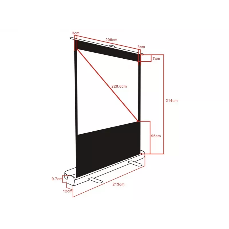 Multibrackets M 16:9 draagbaar projectiescherm 200x112, 90 inch