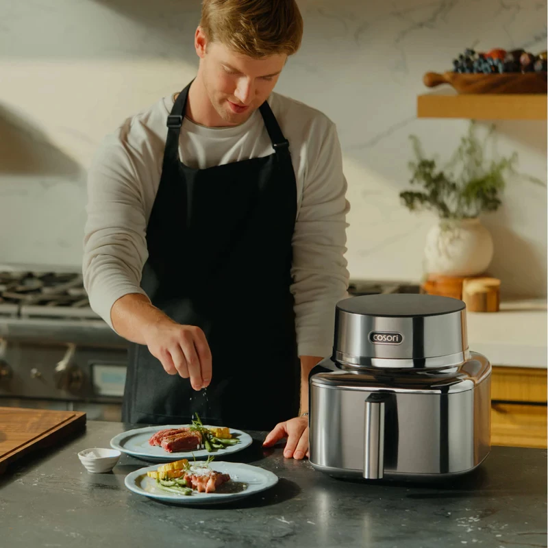 Cosori ICONIC-Single 6.2 L losse 1725 W heteluchtfriteuse roestvrijstaal