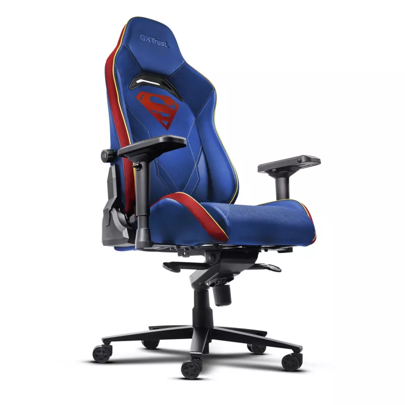 Gaming-stoel TRUST RUYA PRO GXT721SM Superman — ergonomisch ontwerp, in hoogte verstelbaar