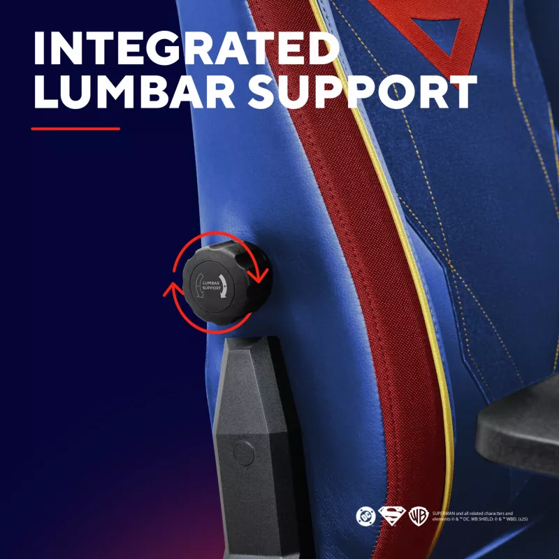Gaming-stoel TRUST RUYA PRO GXT721SM Superman — ergonomisch ontwerp, in hoogte verstelbaar