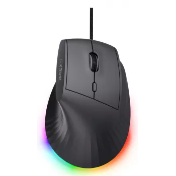 Gaming-muis TRUST GXT 145 Rexxa rechtshandig USB Type-A 12800 DPI, bedraad, RGB-wiel, zwart