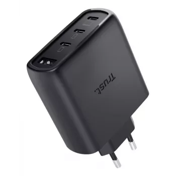 TRUST Maxo 65W AC-snellader voor binnen, 3× USB-C, max. 20V, 2m kabel, zwart