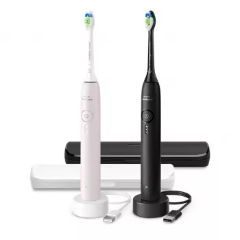 Oplaadbare sonische tandenborstel Philips 3100 series HX4072/42 — 2 handgrepen, 2 borstelkoppen, Li‑ion‑accu, Daily Care-modus