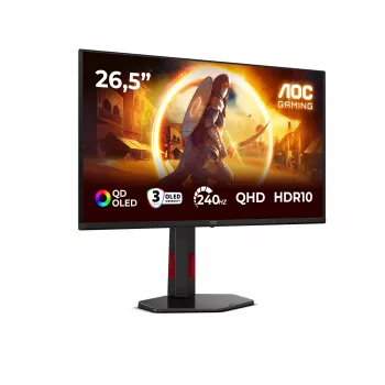 AOC G4 Q27G4ZDR computermonitor 67,3 cm (26,5 inch) 2560 x 1440 pixel Quad HD QD-OLED zwart, rood
