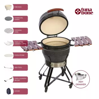 Kamado Pro 22 inch grill TARGUS maat M donkergrijs