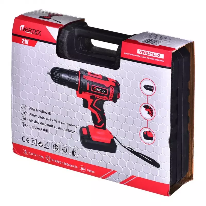 Boorhamer VERTEX WK21Li-2 21V 2x1,7Ah