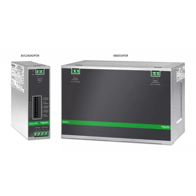 APC BVS240XDPDR 24V DC UPS – 240Watt, 24V, 10A, DIN-railmontage, vermogensmodule zonder batterij