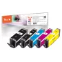 Peach PI100-356 inktpatroon 5 stuks compatibel standaardbereik zwart, cyaan, magenta, geel