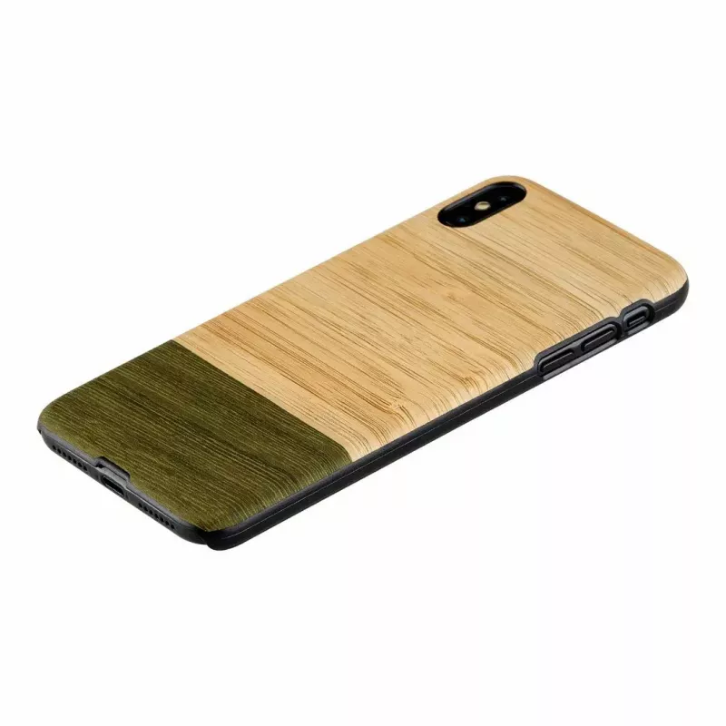 Smartphonehoesje hout voor iPhone X/XS — Bambuswald zwart
