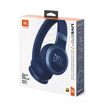 JBL Live 670NC headset draadloos hoofdband gesprekken/muziek Bluetooth blauw