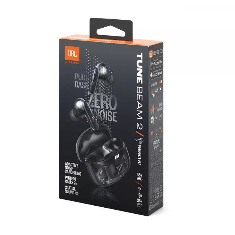 JBL Tune Beam 2 Ghost Edition headset draadloos in-ear muziek/alledaags Bluetooth zwart