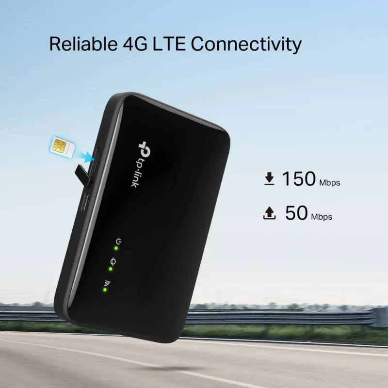 4G draadloze router TP-Link M7005, single-band 2,4 GHz, nanoSIM, Wi-Fi 6, zwart