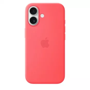 Siliconenhoesje met MagSafe voor Apple iPhone 17 — Bright Guava, geschikt voor 6,3 inch (16 cm) scherm