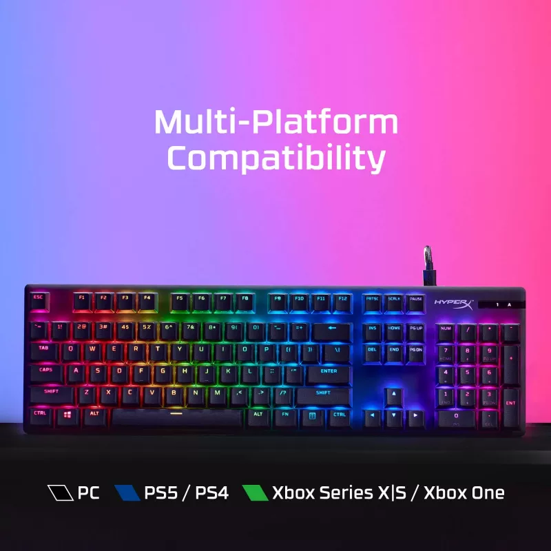 HyperX Alloy Origins PBT HX Blue – mechanisch gaming-toetsenbord