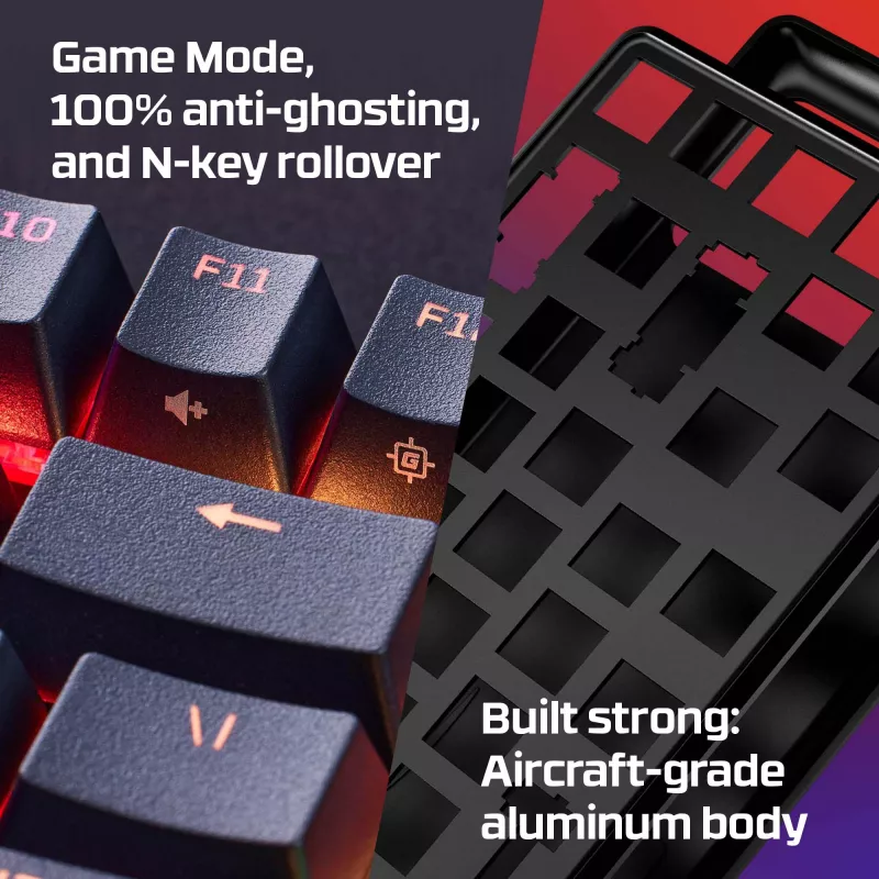 HyperX Alloy Origins Core PBT HX Aqua – mechanisch gaming-toetsenbord