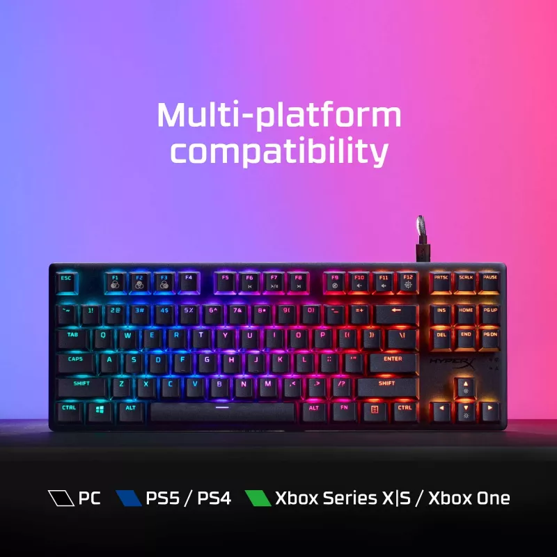 HyperX Alloy Origins Core PBT HX Aqua – mechanisch gaming-toetsenbord