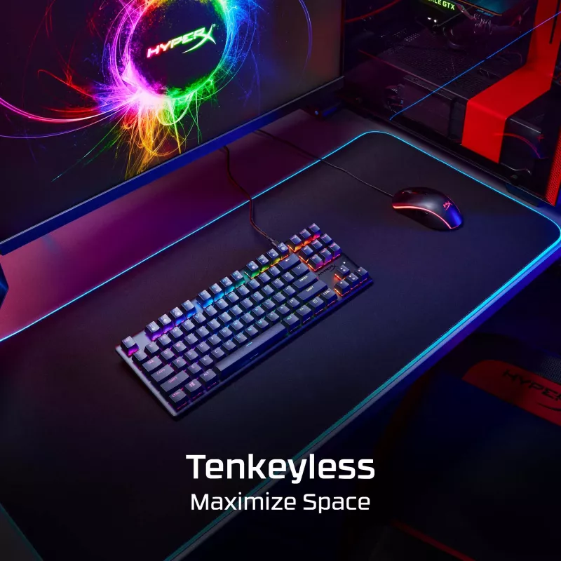 HyperX Alloy Origins Core PBT HX Aqua – mechanisch gaming-toetsenbord