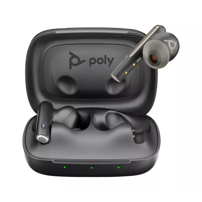 HP Poly Voyager Free 60 UC M Carbon zwart earbuds +BT700 USB-C-adapter +Basic Charge Case