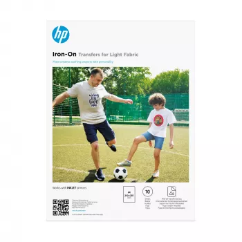HP Iron-On Transfers voor lichte stoffen A4 (210 x 297 mm) 10 vel