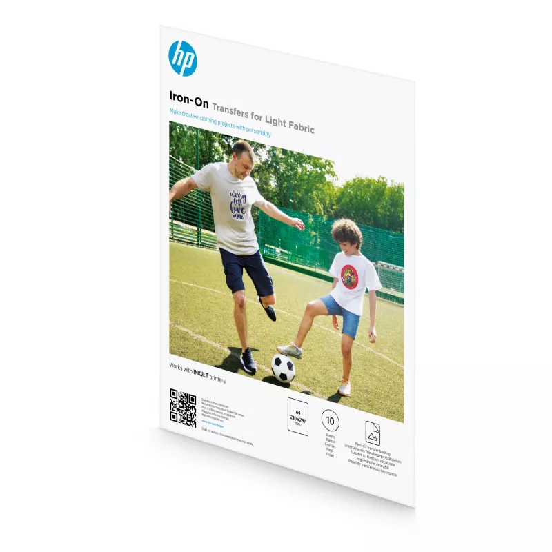 HP Iron-On Transfers voor lichte stoffen A4 (210 x 297 mm) 10 vel
