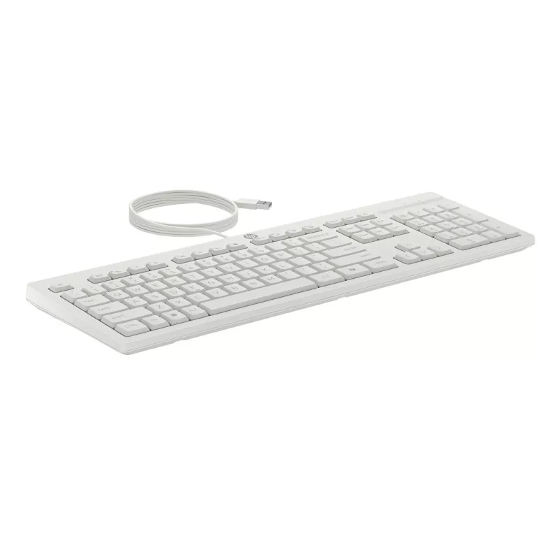 HP 225 bedrade muis- en toetsenbordcombinatie, full-size (100%), bedraad, USB, wit, muis inbegrepen
