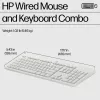 HP 225 bedrade muis- en toetsenbordcombinatie, full-size (100%), bedraad, USB, wit, muis inbegrepen