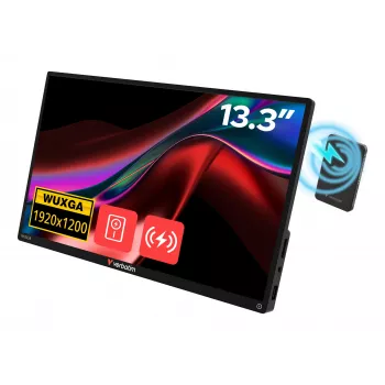 Draagbare monitor VERBATIM 13,3 inch WUXGA (1920x1200) IPS touchscreen, batterij, USB-A/USB-C, 3,5 mm, aluminium, 0,925 kg