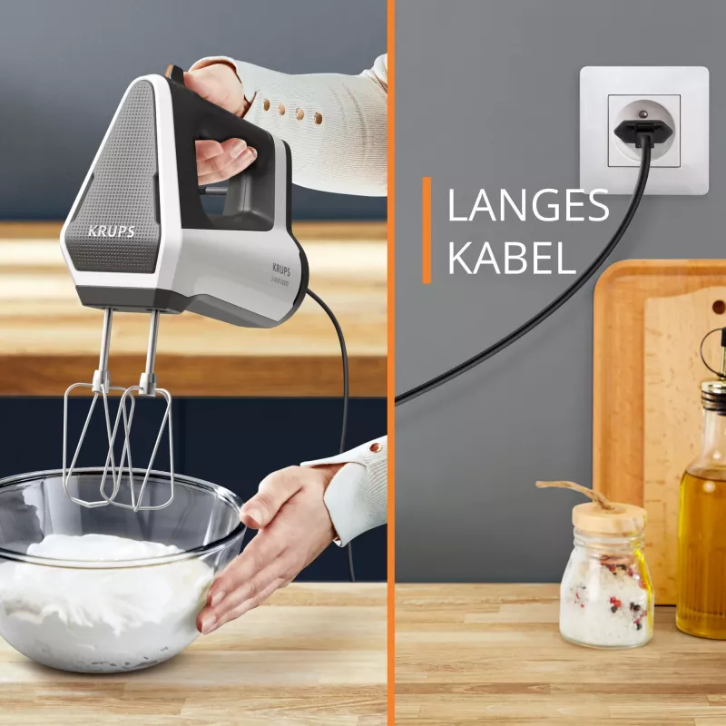 Krups 3MIX 6000 handmixer 600 W grijs, wit