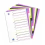Tabblad Elba Oxford 400005445 — A4 polypropyleen (PP), gesorteerde kleuren, 6 stuks, 227×300 mm