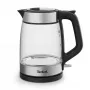 Tefal glazen waterkoker KI605830 elektrische waterkoker 1,7 L 2200 W zwart, zilver, transparant