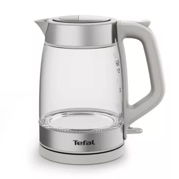 Tefal glazen waterkoker KI605B30 elektrische waterkoker 1,7 L 2200 W grijs, zilver, transparant