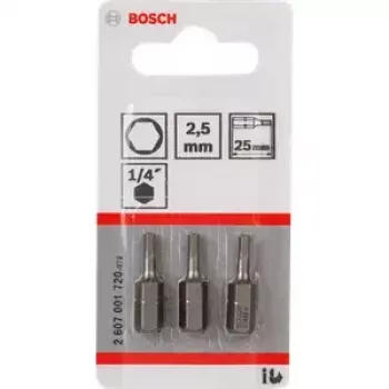 Bosch inbusbit 2,5 mm extra hard, 3 st. (2607001720)