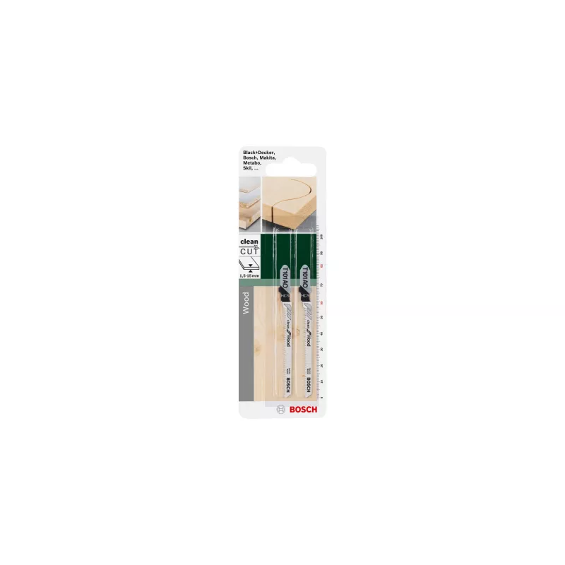 Bosch 2 609 256 723 decoupeer-/reciprozaag-/pendeldecoupeerzaagblad decoupeerzaagblad hoogkoolstofstaal (HCS) 2 st.