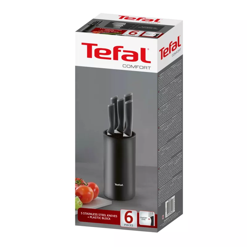 Keukenmessenset Tefal K2216S74 — RVS-messen, 20 cm bladlengte, 5-delige set