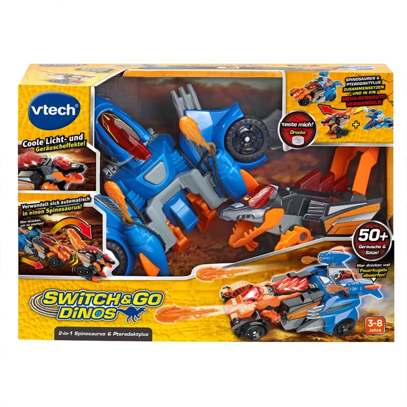 VTech Switch & Go Dinos 549304, 3 jaar, met geluid, veelkleurig, 570 g