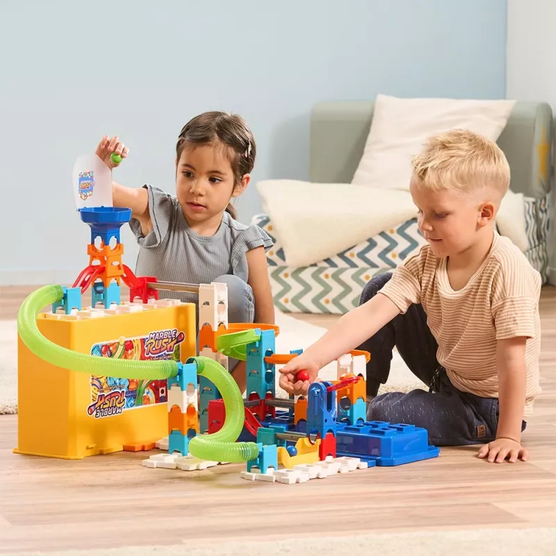Speelgoedbouwpakket VTech Marble Rush M400 — 80 stuks, interactieve knikkerbaan