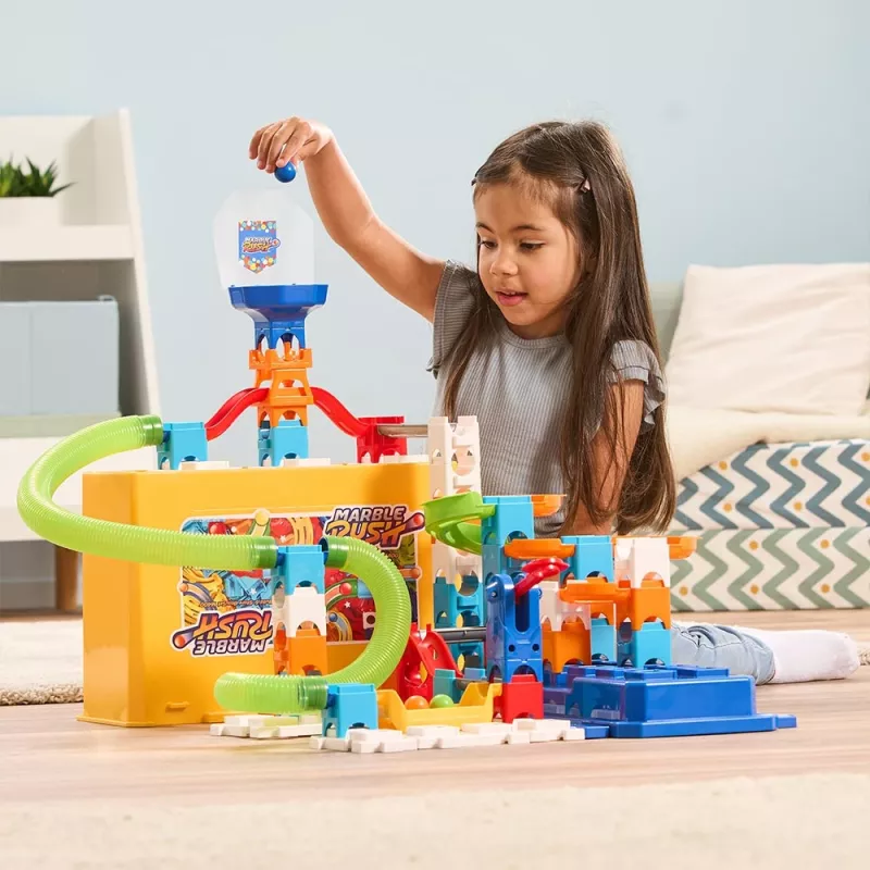 Speelgoedbouwpakket VTech Marble Rush M400 — 80 stuks, interactieve knikkerbaan