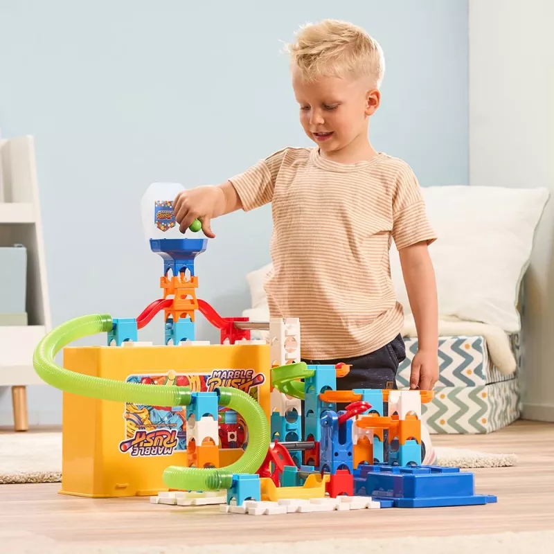 Speelgoedbouwpakket VTech Marble Rush M400 — 80 stuks, interactieve knikkerbaan