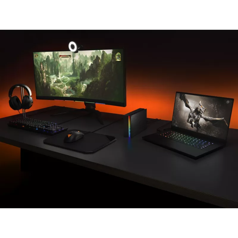 Seagate FireCuda Gaming Hub externe harde schijf 8 TB Micro-USB B / USB Type-A / USB Type-C 3.2 Gen 1 (3.1 Gen 1) zwart