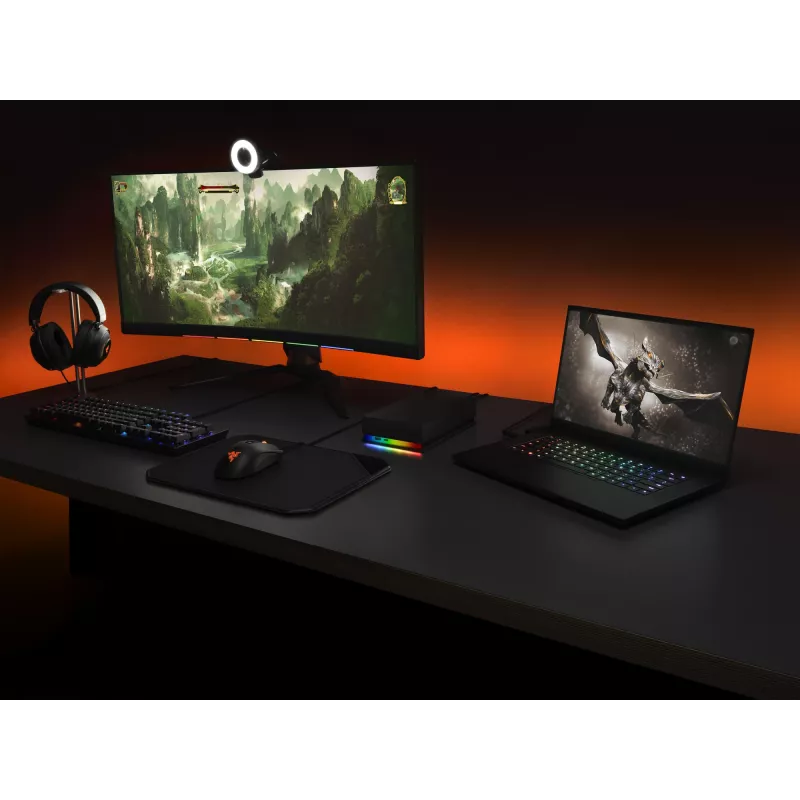 Seagate FireCuda Gaming Hub externe harde schijf 8 TB Micro-USB B / USB Type-A / USB Type-C 3.2 Gen 1 (3.1 Gen 1) zwart