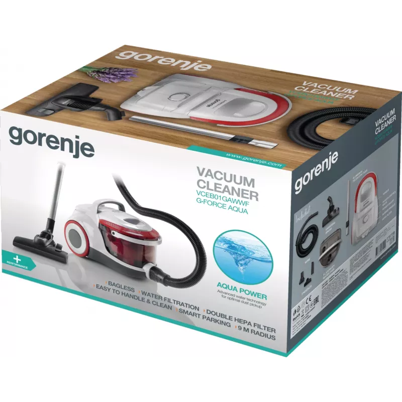 Gorenje VCEB01GAWWF 3 L stofzuiger droog zakloos