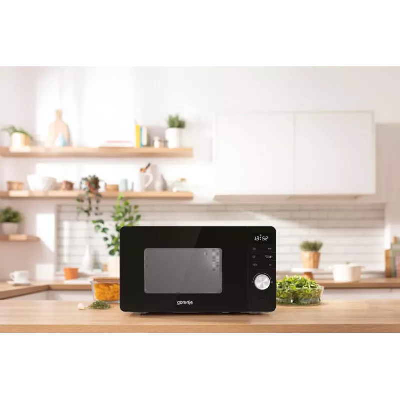 Gorenje magnetron MO20A3B, werkblad, solo-magnetron, 20 l, 800 W, ingebouwd display, LED