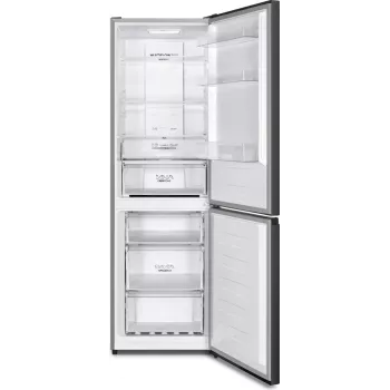 Gorenje koel-vriescombinatie NRK619CABXL4, 304 L, 6 kg/24u, klasse C, verszonevak, zwart