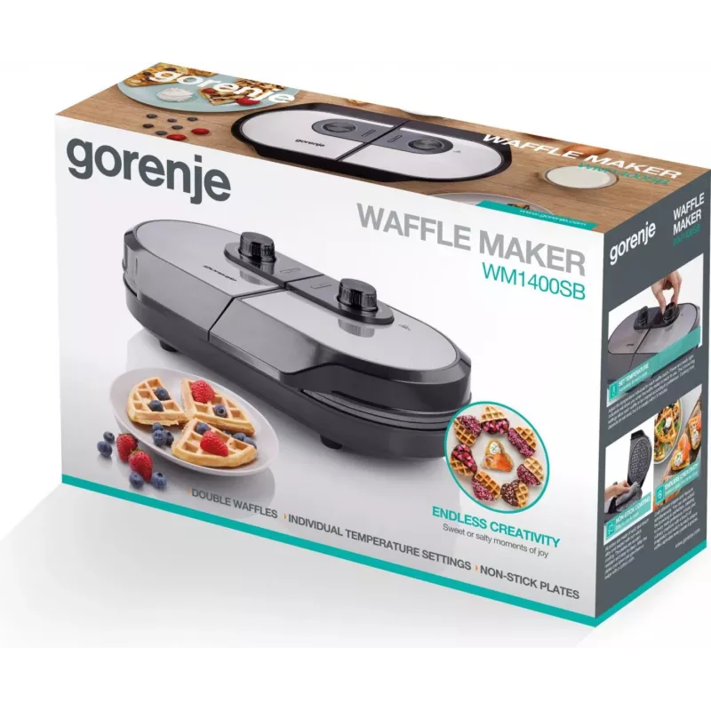 Gorenje WM1400SB 9 wafels 1400 W zwart