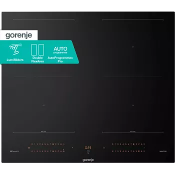 Gorenje inductiekookplaat GI6443BSCWF, zwart, inbouw, 60 cm, zone-inductiekookplaat, glaskeramiek, 4 zone(n)