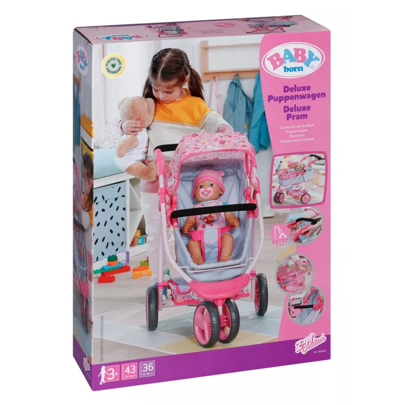 BABY born Deluxe poppenwagen, poppenwagen, 3 jaar