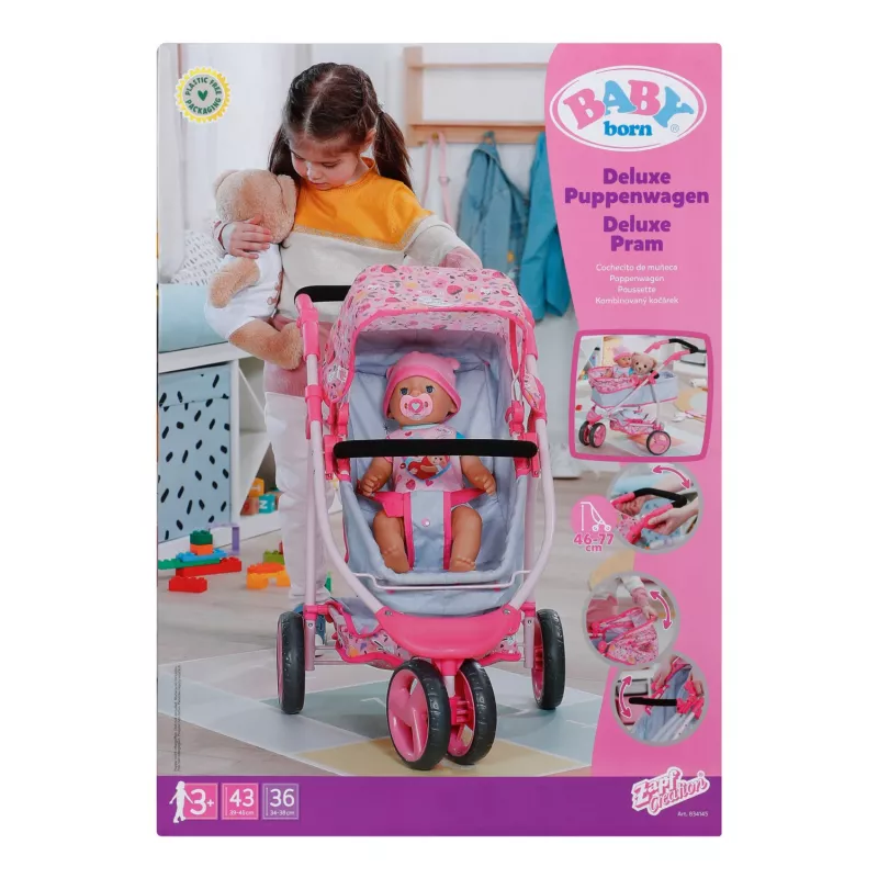 BABY born Deluxe poppenwagen, poppenwagen, 3 jaar