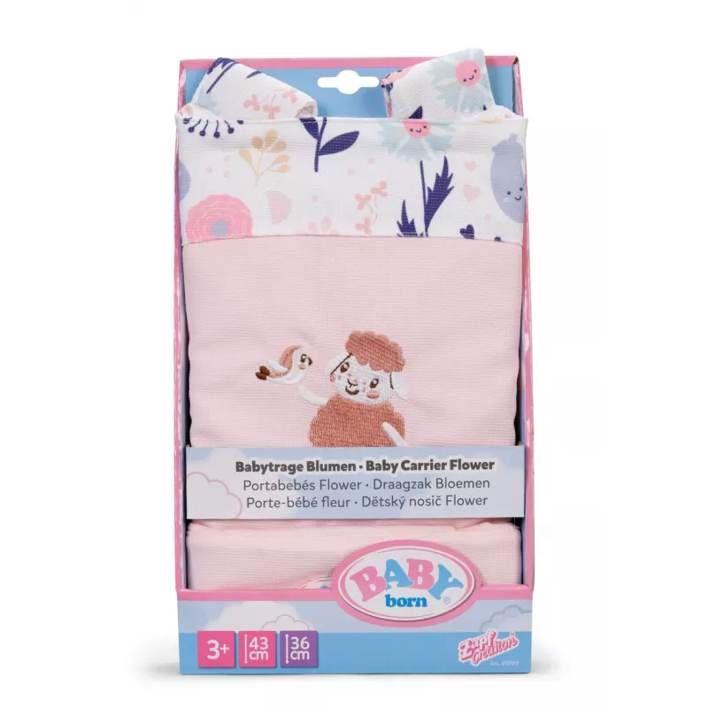 BABY born Baby Carrier Flower poppendraagzak