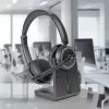 Lindy L118 draadloze noise-cancelling-headset & laadstation