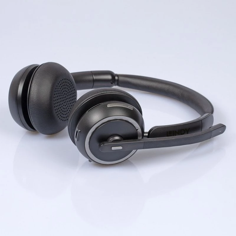Lindy L118 draadloze noise-cancelling-headset & laadstation
